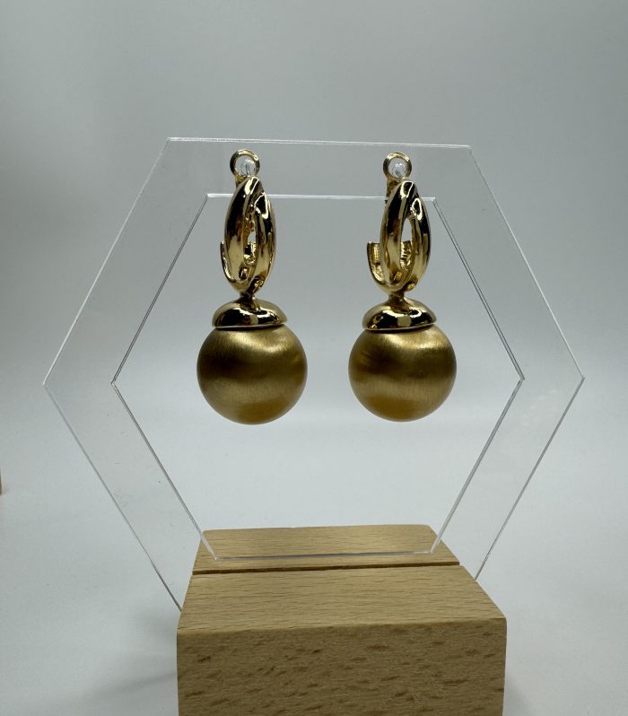 Özel seri tasarım gold top küpe
