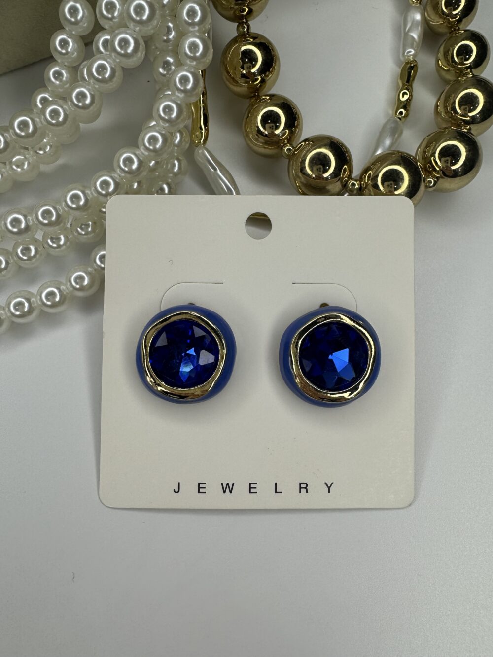 Silver Royal Blue küpe - Görsel 2