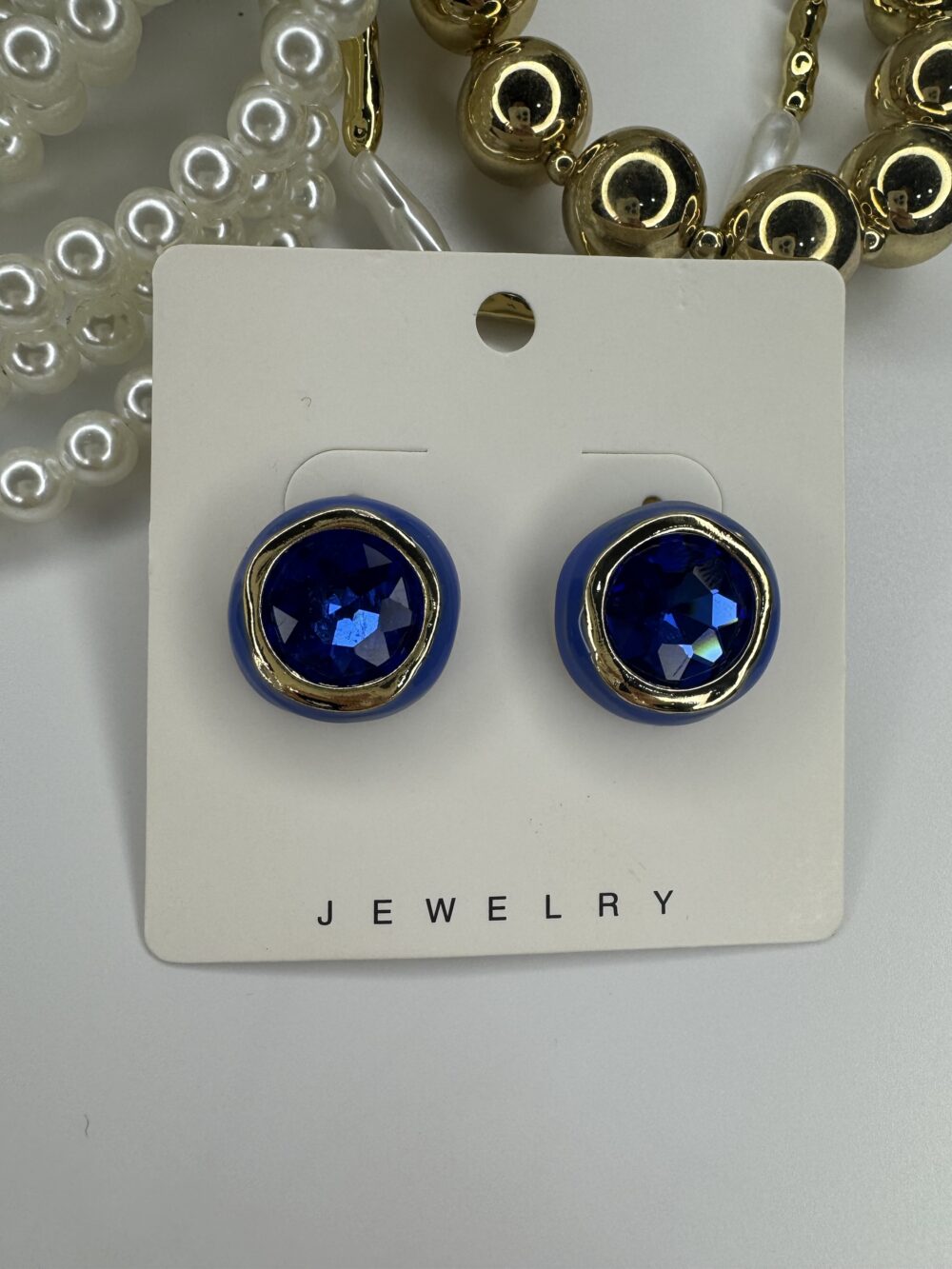 Silver Royal Blue küpe