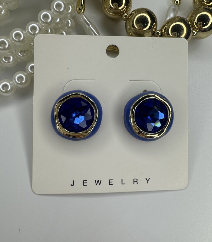 Silver Royal Blue küpe