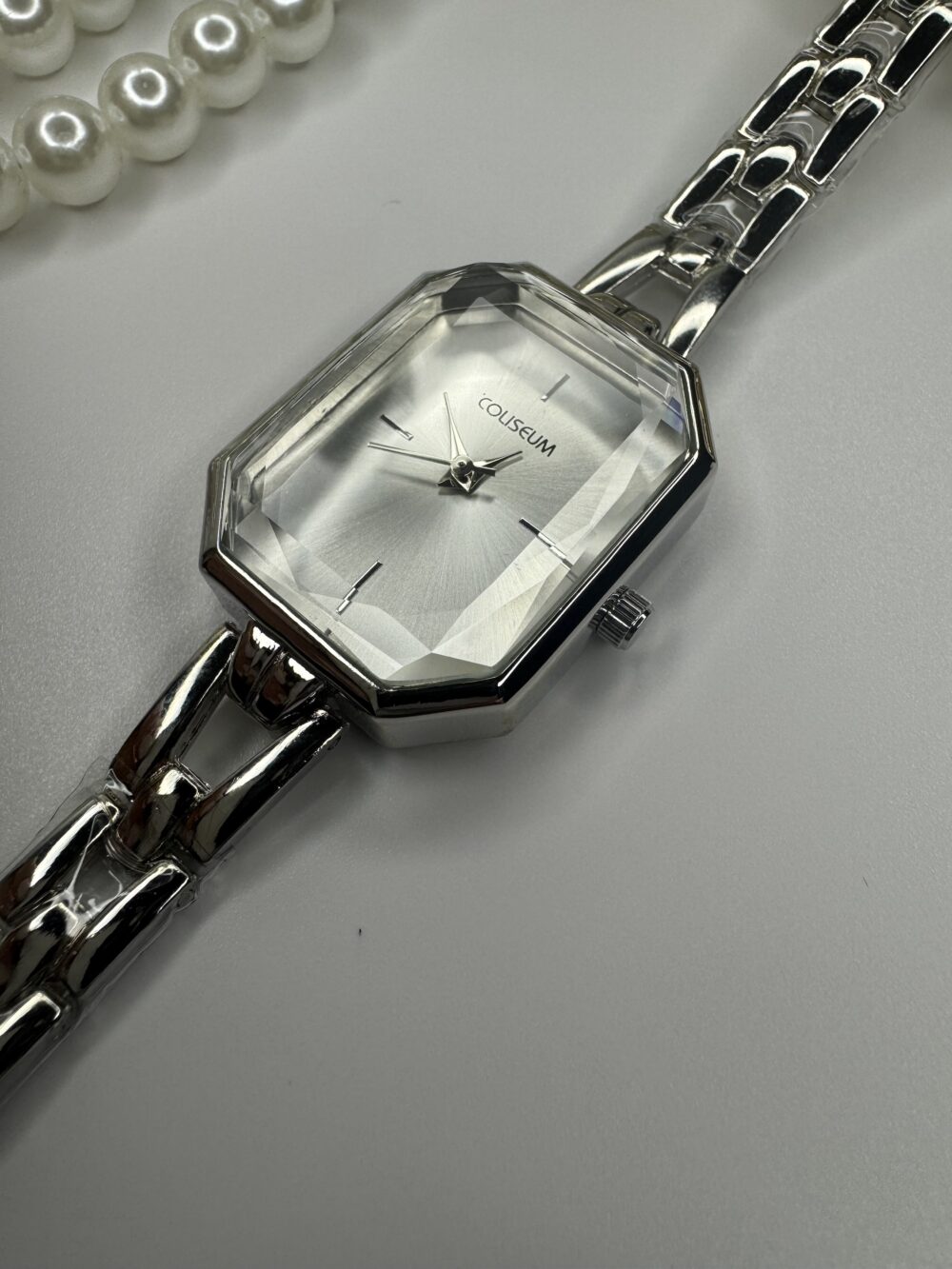 Kristal Cam Silver Metal Kordon Saat - Görsel 2