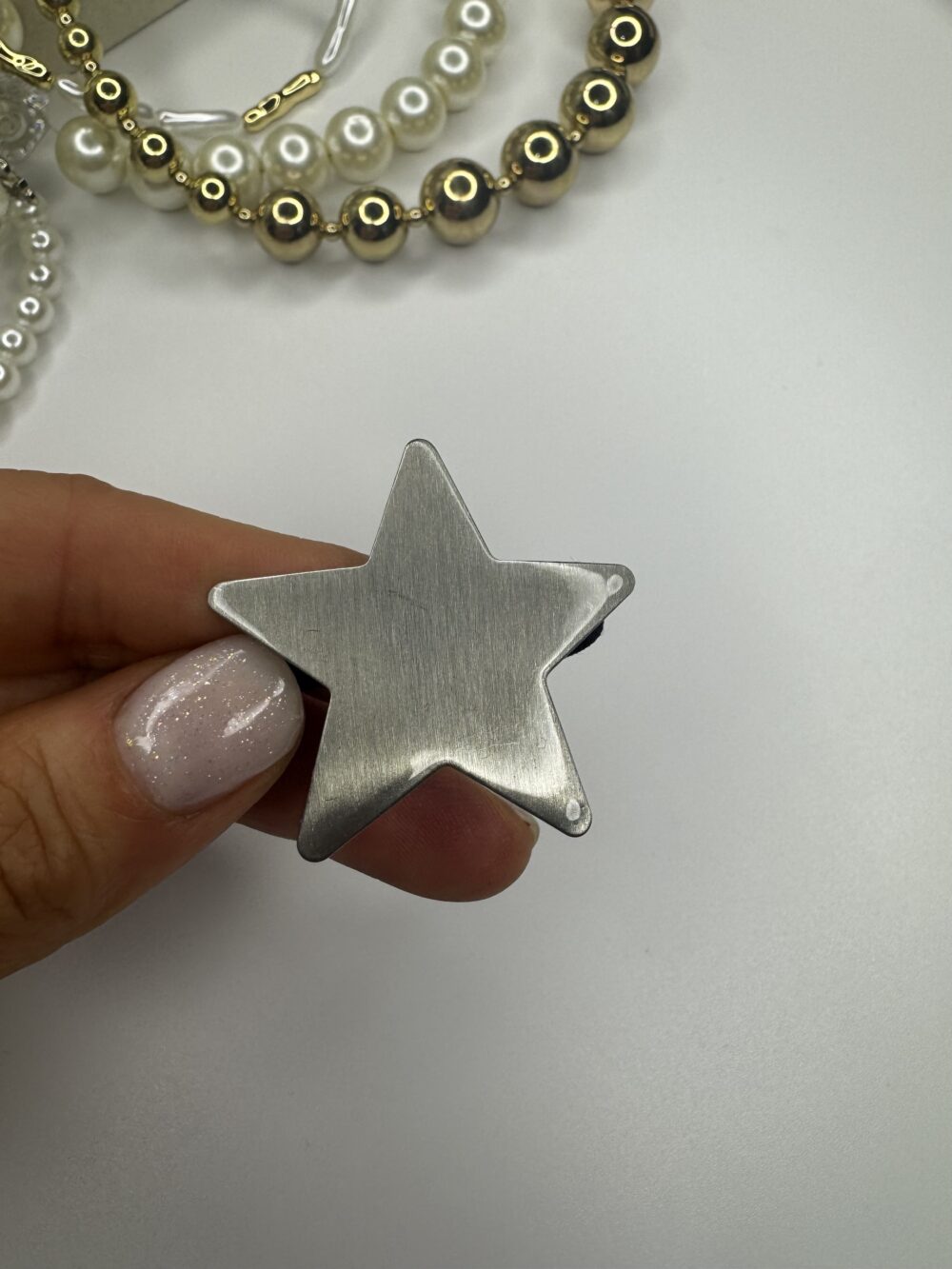 Metal Yıldız Silver Lastikli Pinterest Toka