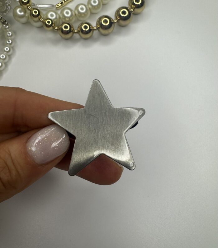 Metal Yıldız Silver Lastikli Pinterest Toka
