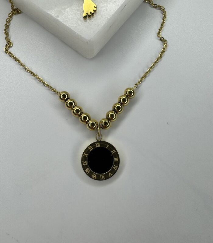Çelik Gold Siyah Halhal