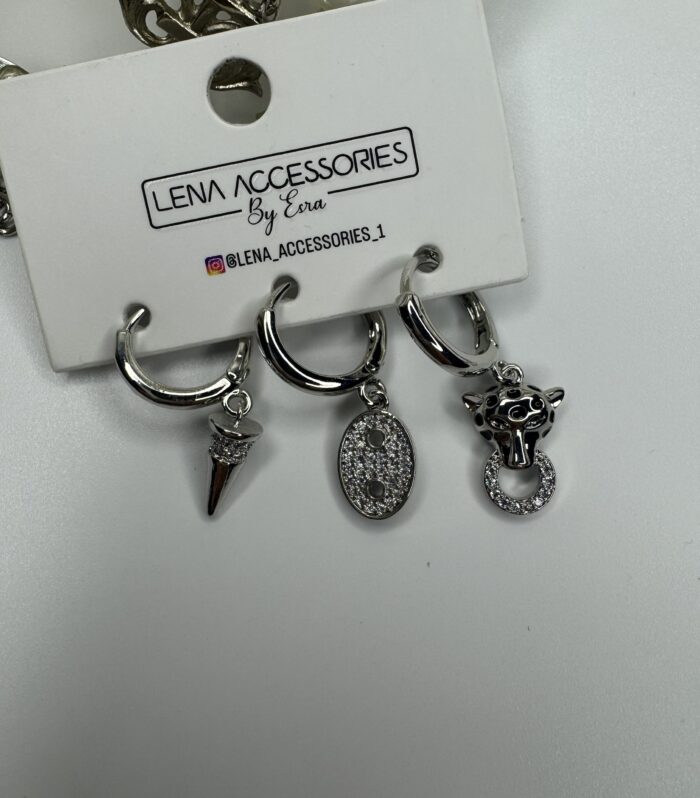 Üçlü Silver Küpe