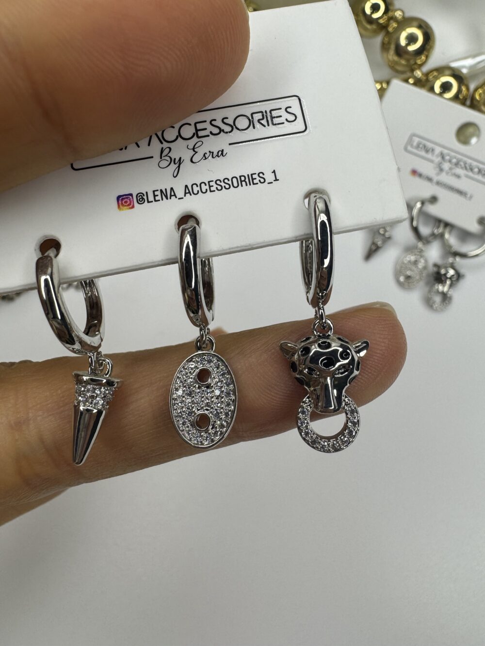 Üçlü Silver Küpe - Görsel 2