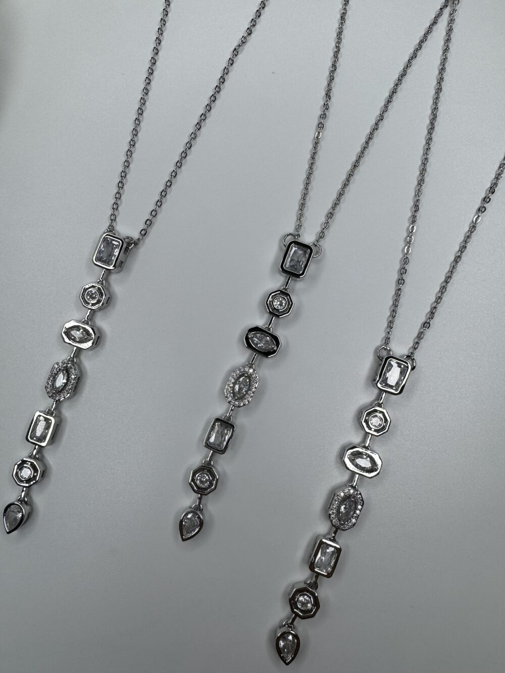 Silver Taşlı Y Kolye