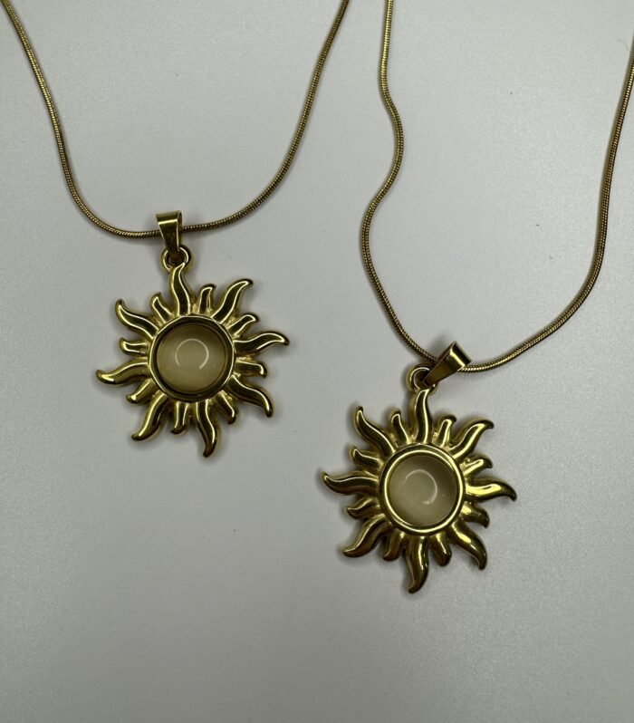 Çelik Gold Güneş Kolye