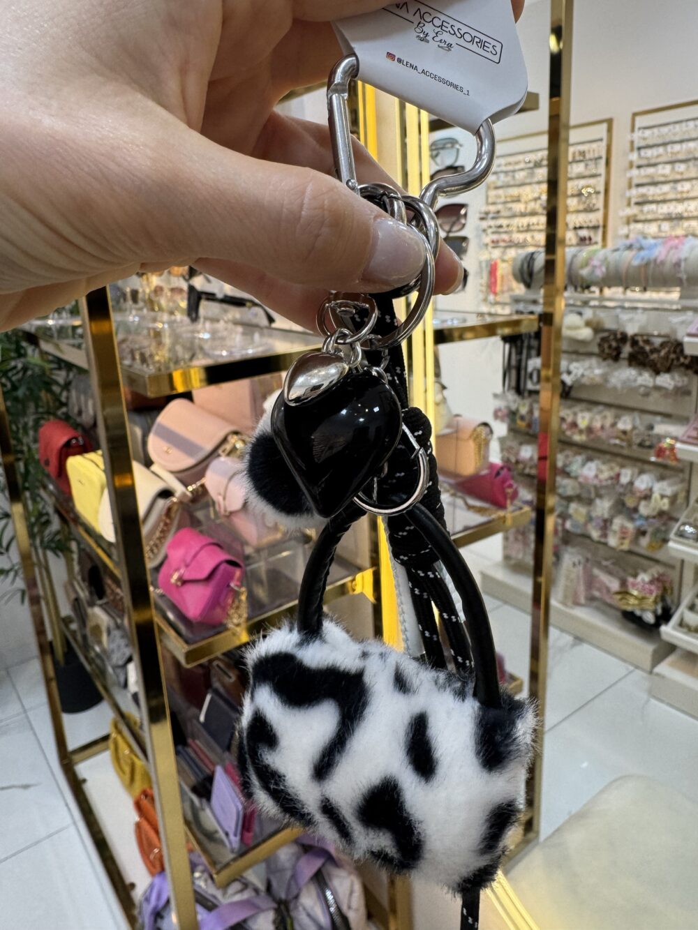 Siyah Beyaz Çanta Charm