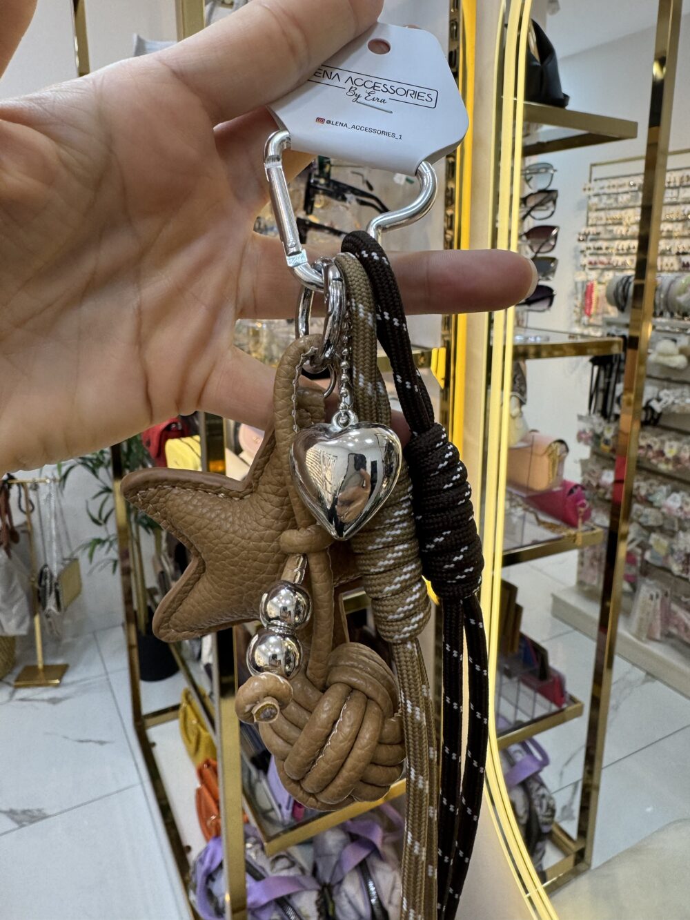 Taba Renk Yıldız Silver Kalp - Görsel 3