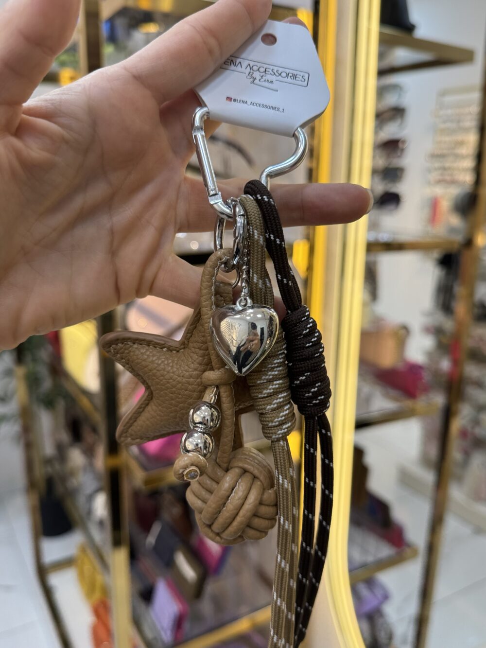 Taba Renk Yıldız Silver Kalp - Görsel 2