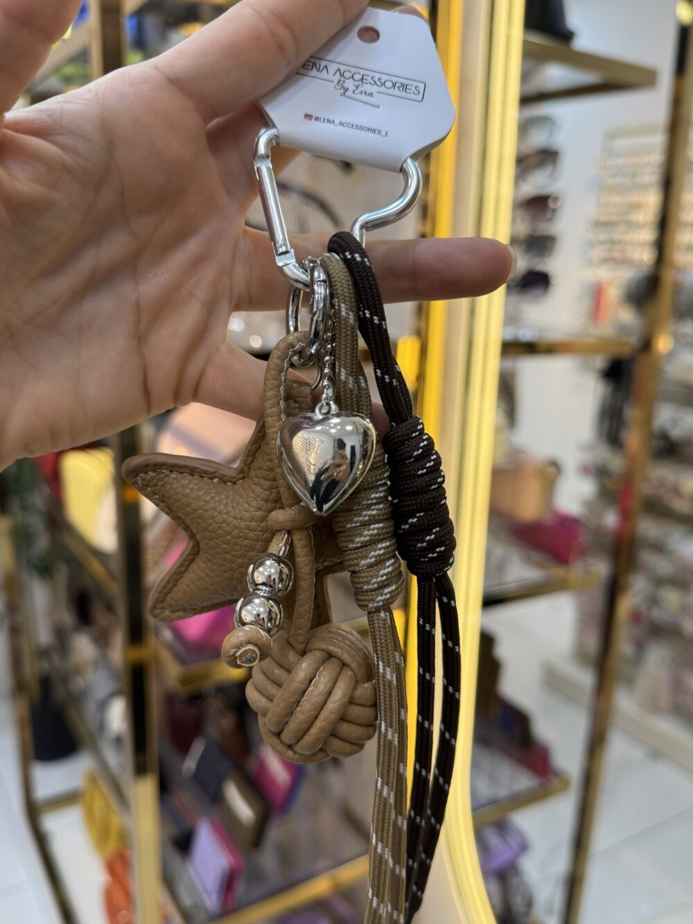 Taba Renk Yıldız Silver Kalp