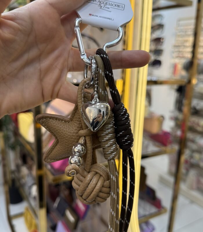 Taba Renk Yıldız Silver Kalp