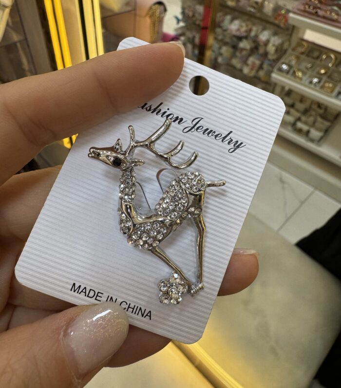Silver Geyik Broş