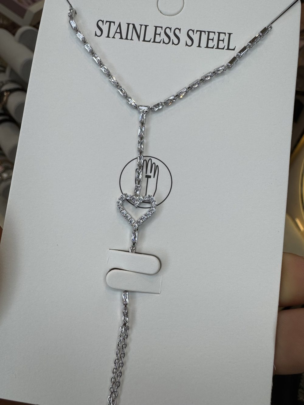 Silver taşlı içi boş kalp Şahmeran - Görsel 2