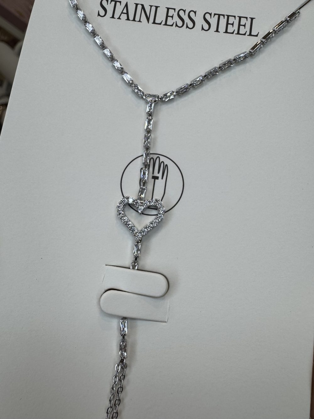 Silver taşlı içi boş kalp Şahmeran