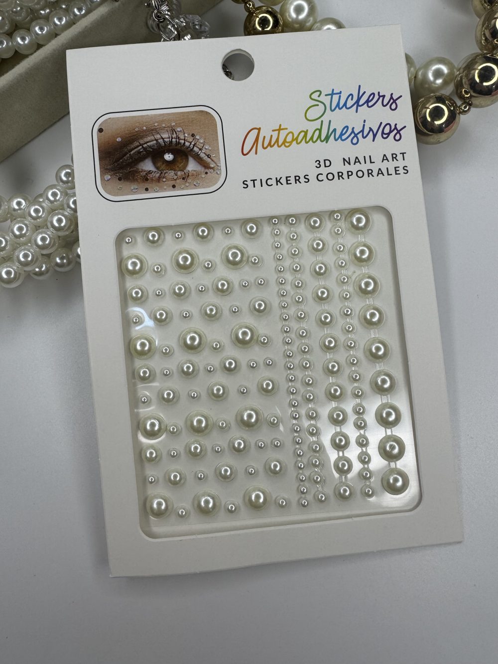 İncili Saç Yüz Vücut süsleme sticer - Görsel 2