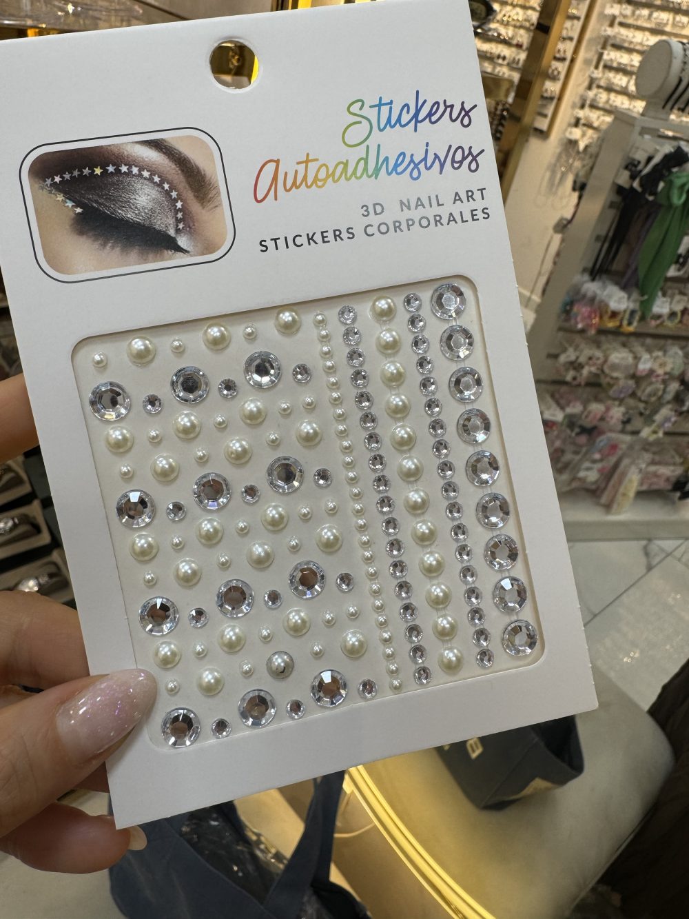 Taşlı İncili Saç Yüz Vücut Sticer