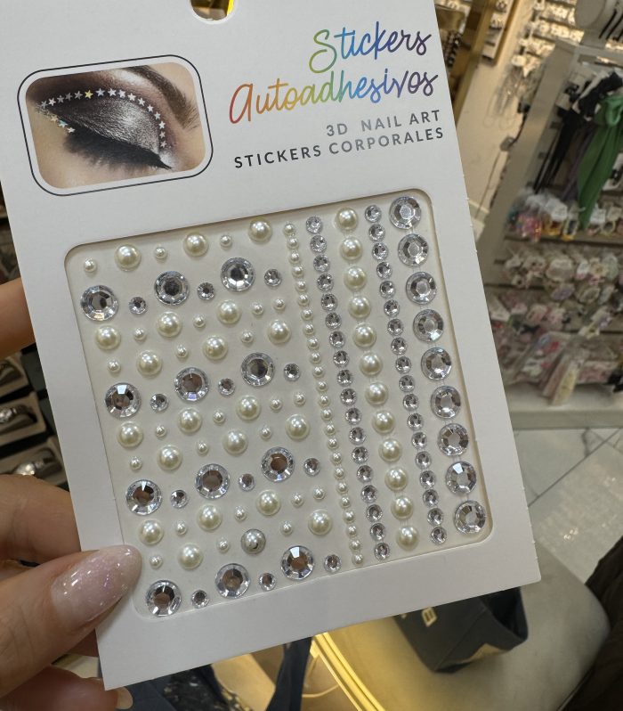 Taşlı İncili Saç Yüz Vücut Sticer