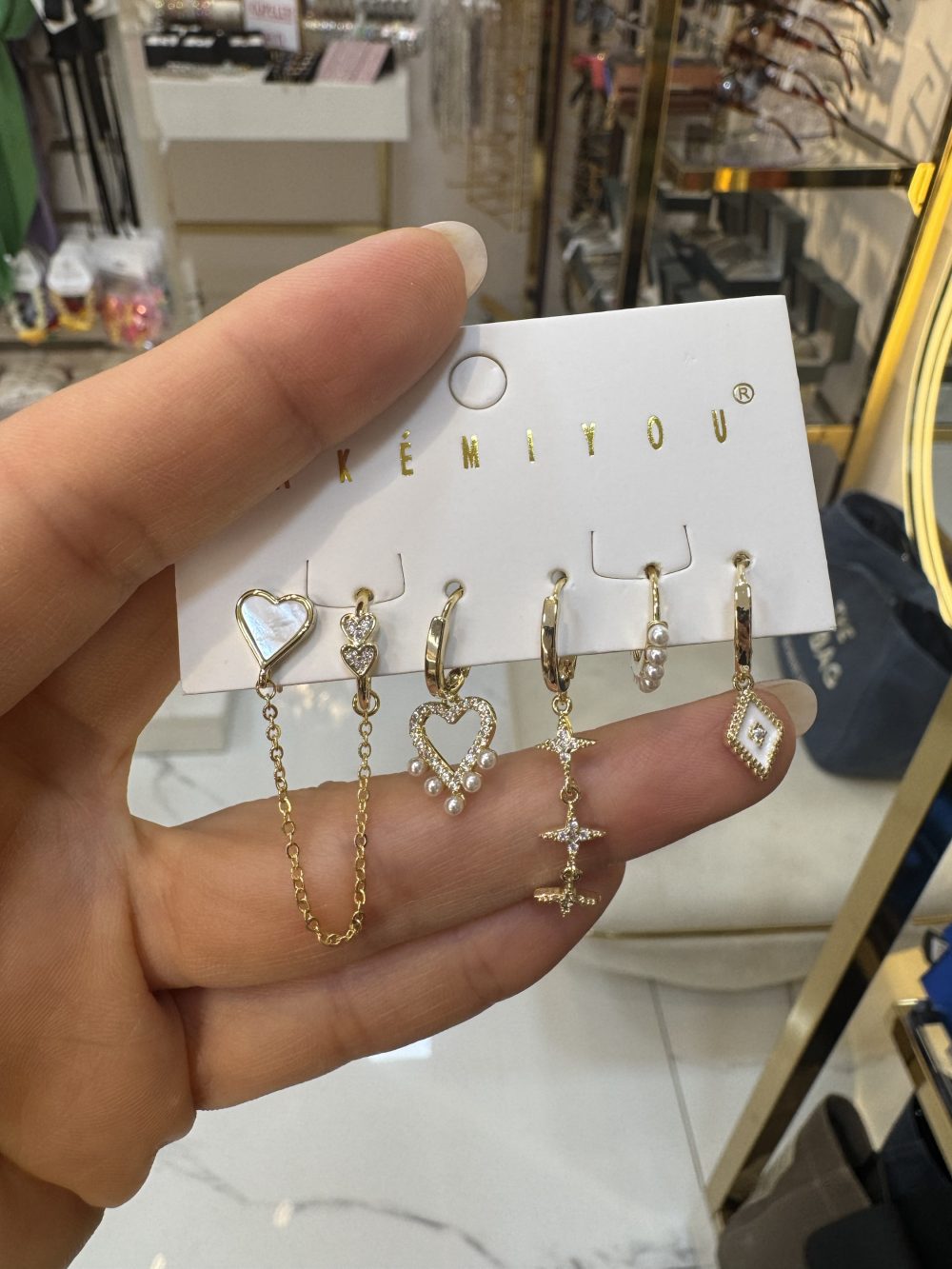 Gold Çoklu Küpe - Görsel 2