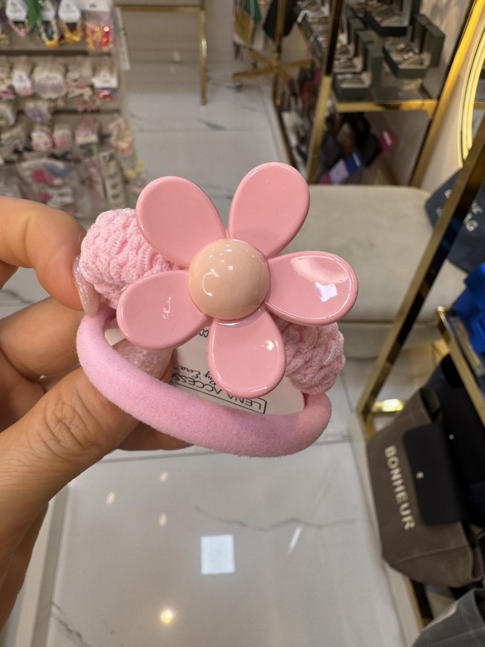 Pembe papatya ikili Lastik toka - Görsel 2