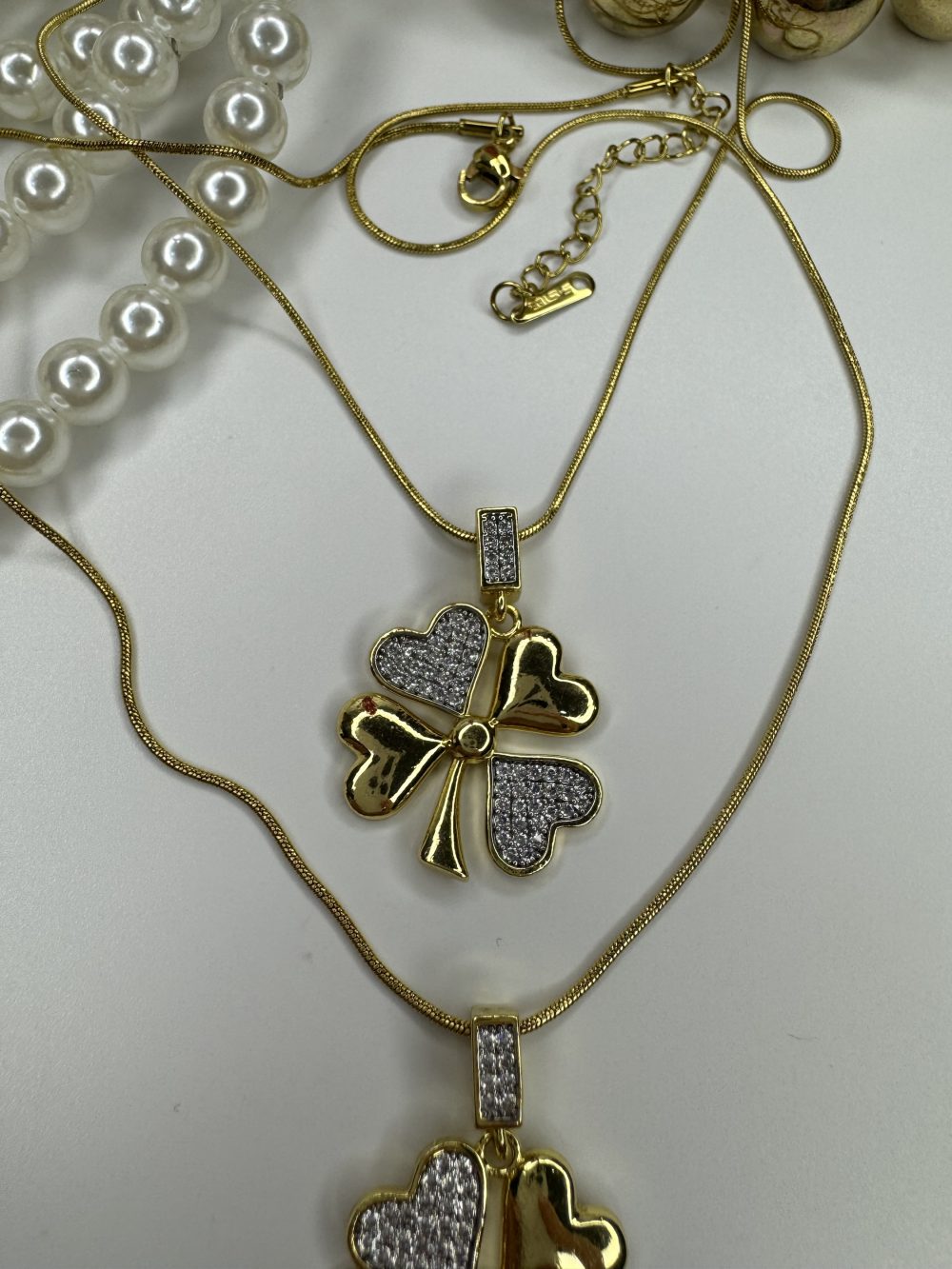 Çelik Gold Taşlı Yonca - Görsel 2