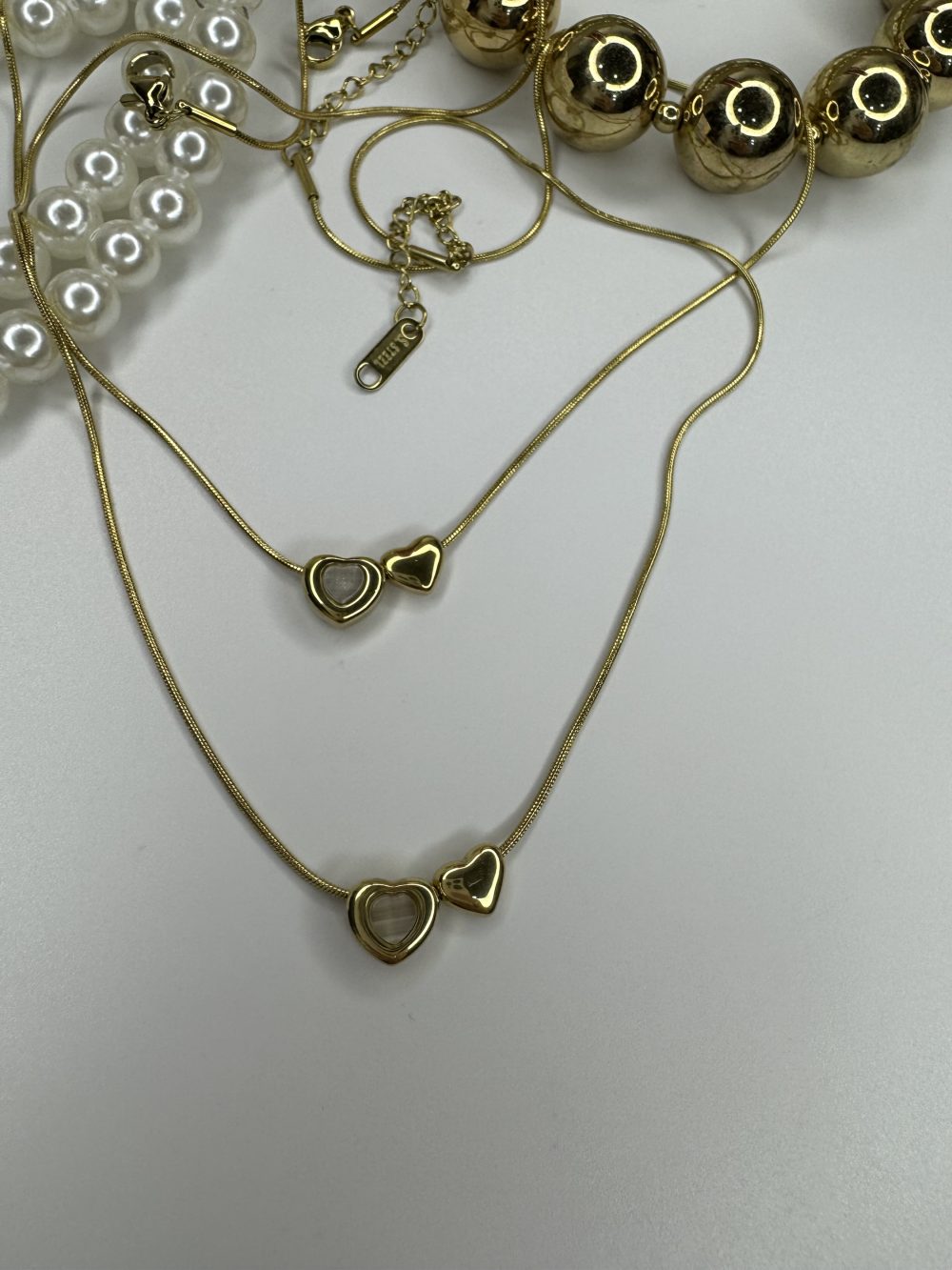 Çelik Gold Kalp Kolye - Görsel 2