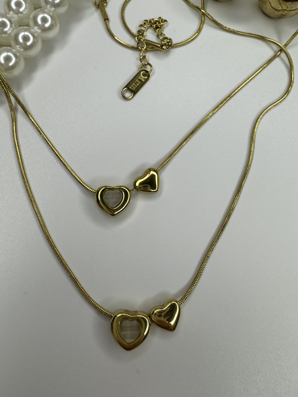 Çelik Gold Kalp Kolye - Görsel 3