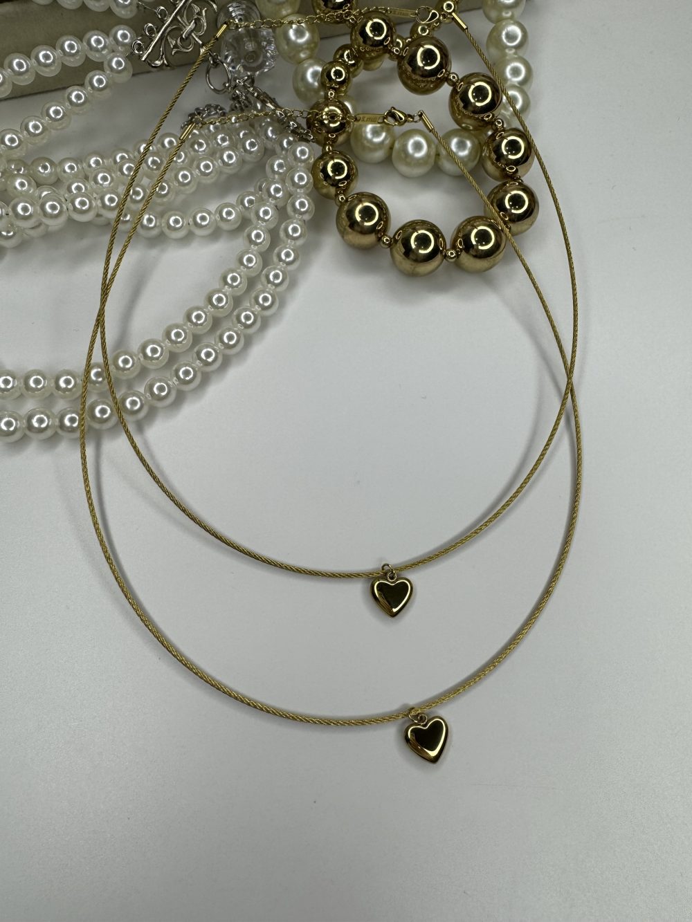 Gold Çelik Kalp Kolye - Görsel 2