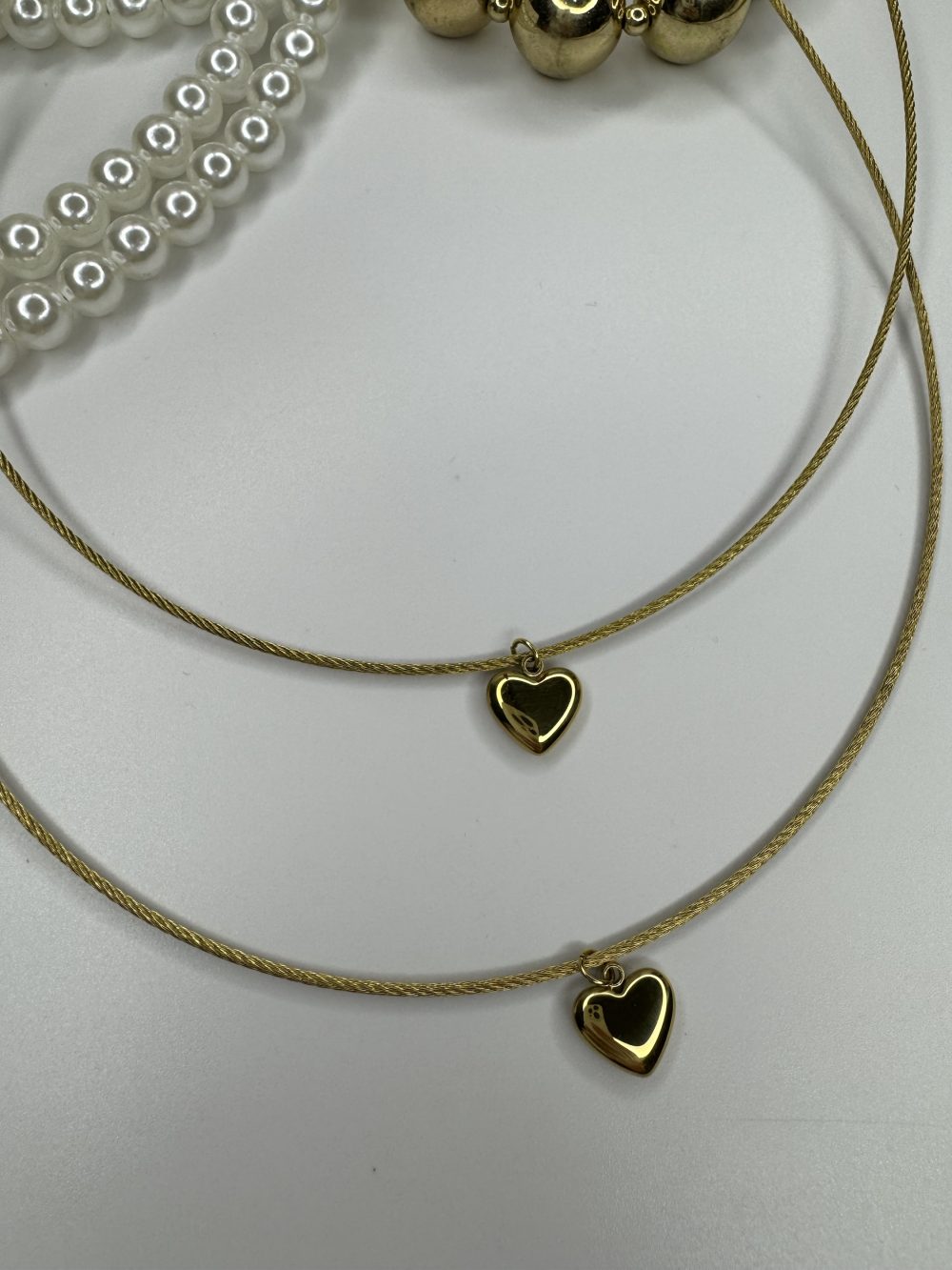 Gold Çelik Kalp Kolye