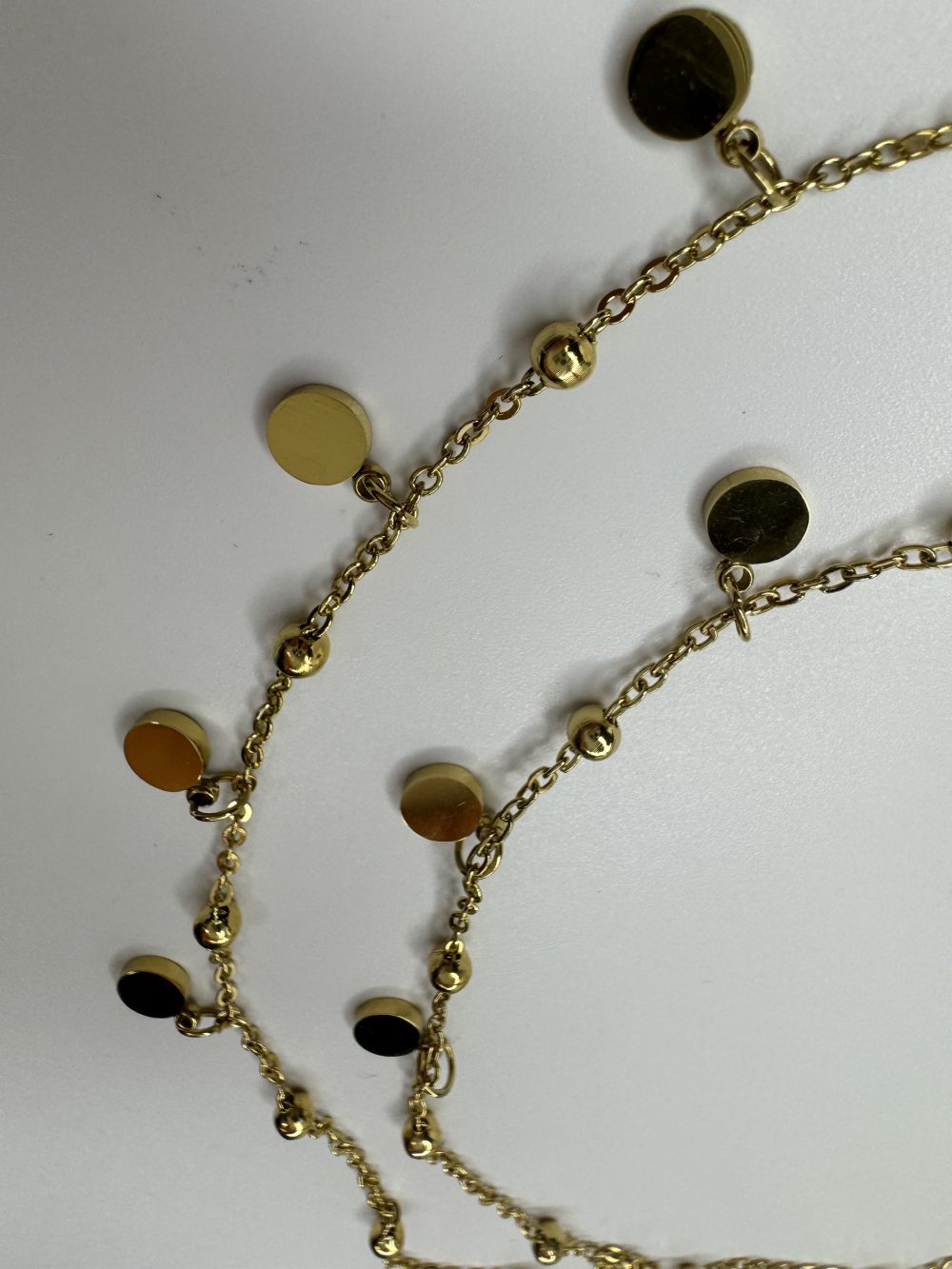 Çelik Gold Topçuklu Pul Kolye - Görsel 2