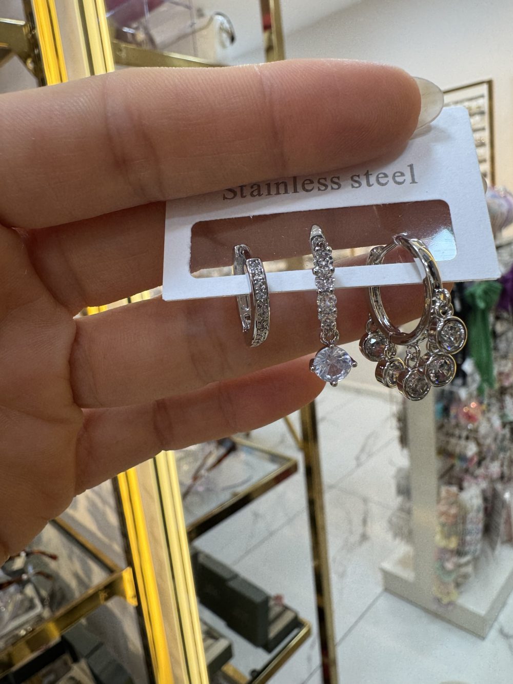 Silver çoklu küpe - Görsel 2