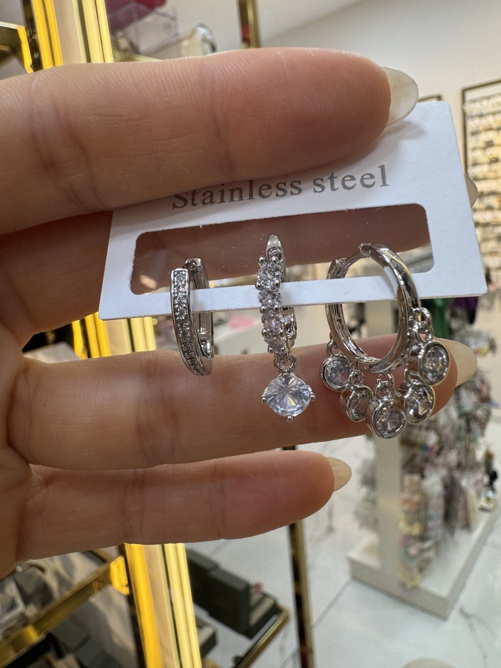 Silver çoklu küpe