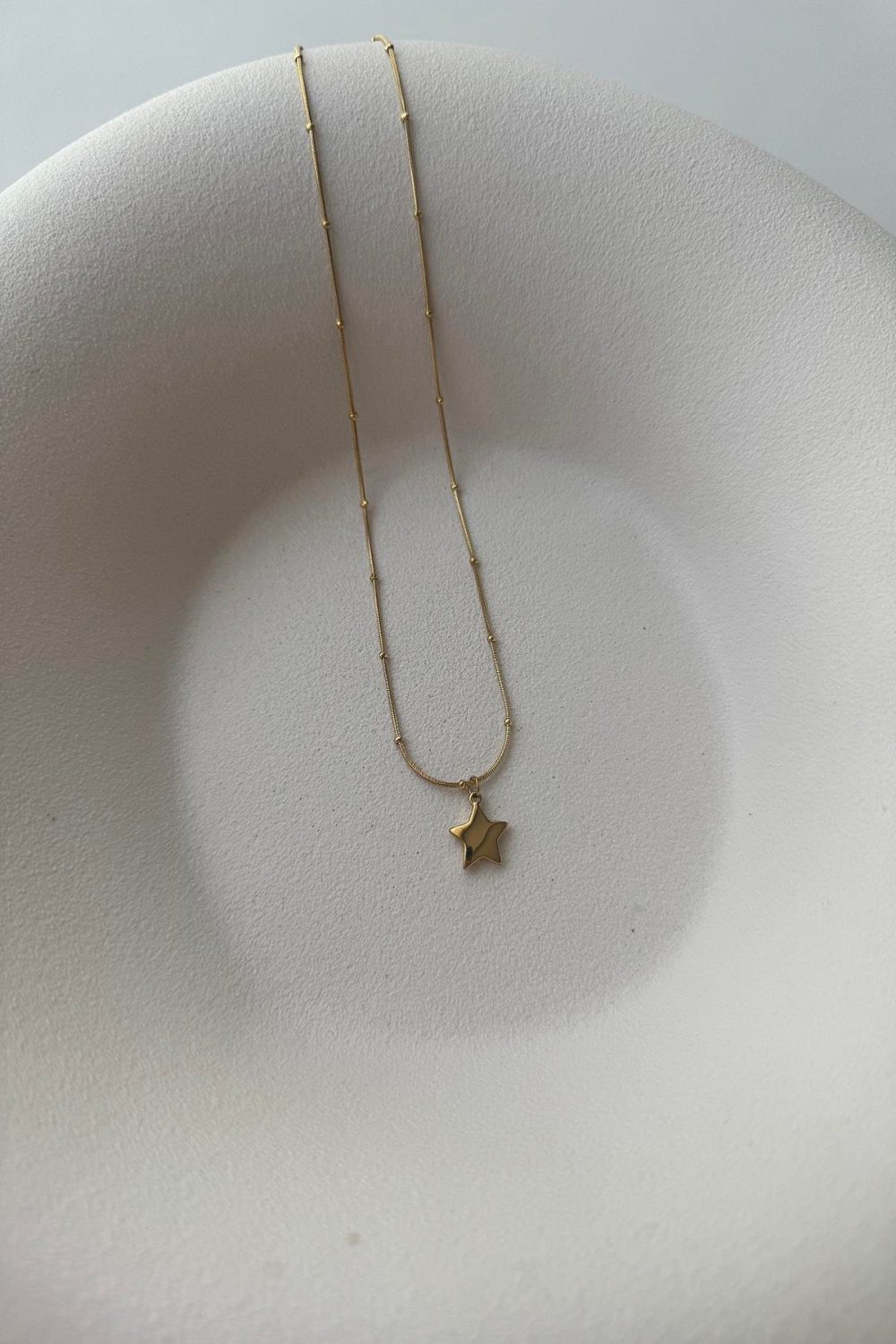 Çelik gold  yıldız kolye