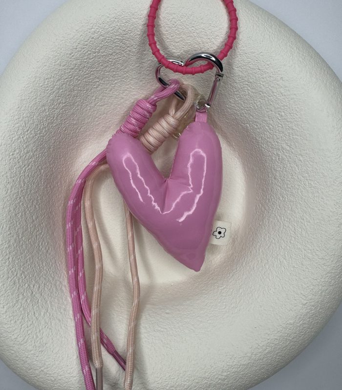 Pembe Kalp çanta Charm
