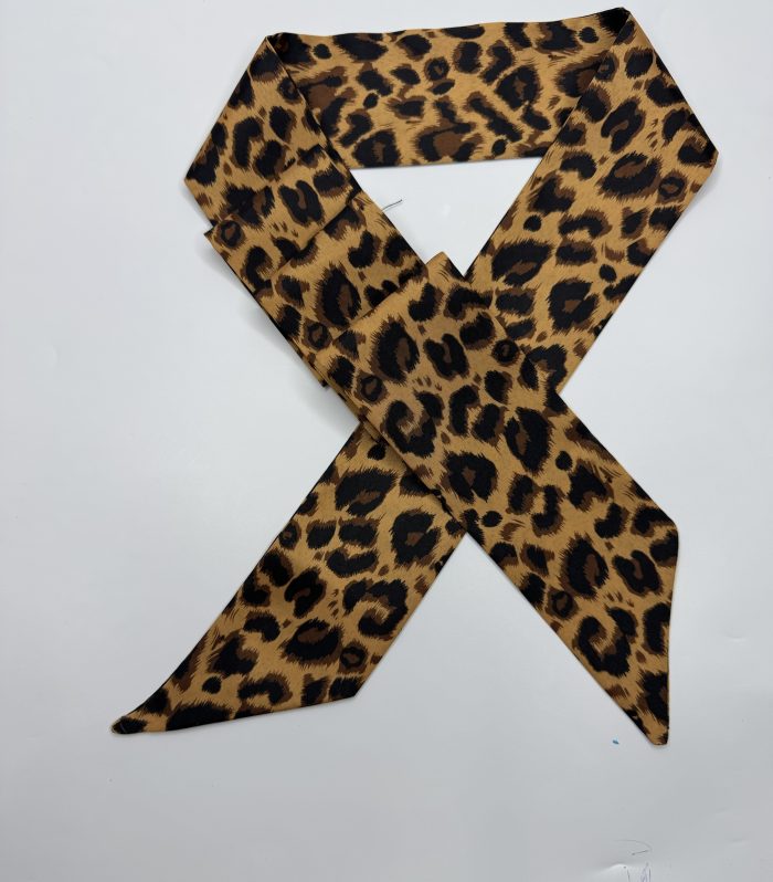 Leopar Fular&Çanta Charm &Toka