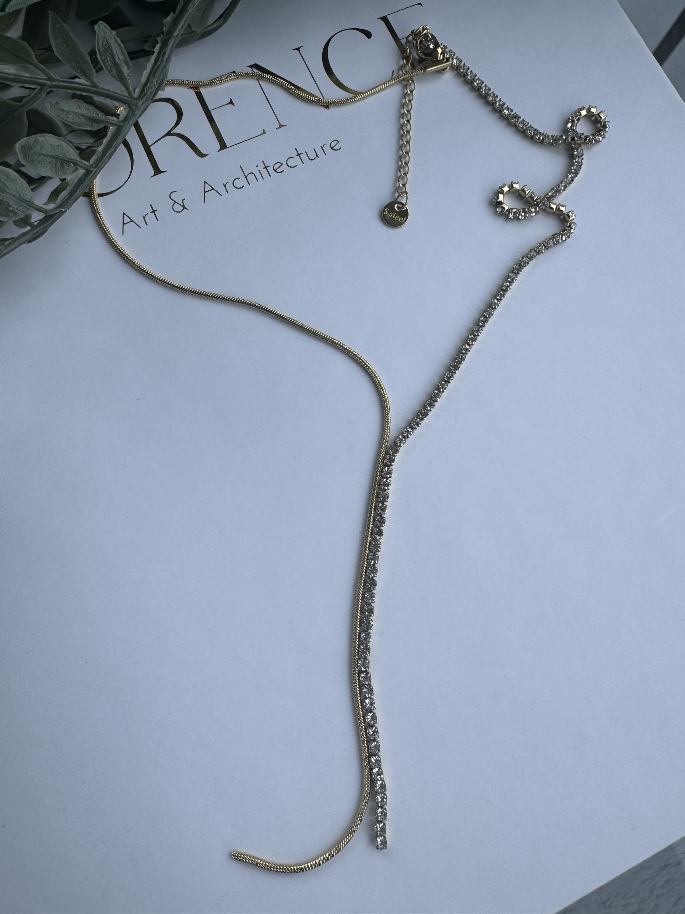 Çelik suyolu Y kolye